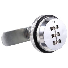 20 mm Mechanisches Zahlenschloss, Diebstahlsicherung für Büro-Aktenschrank, Schublade, Umschlagbox, Lagerschrank, Chrom