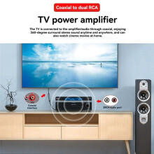 Digital Optical to Analog 3.5mm AUX Audio Cable Optical to 2RCA Adapter Coaxial to Stereo L/R Audio Amplifier, 1.5 Meter