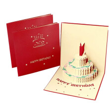 Birthday Cards, 3D Happy Birthday Cake Cards, Handmade Cards, Perfect Gifts for All Occasions Birthday Cakes
