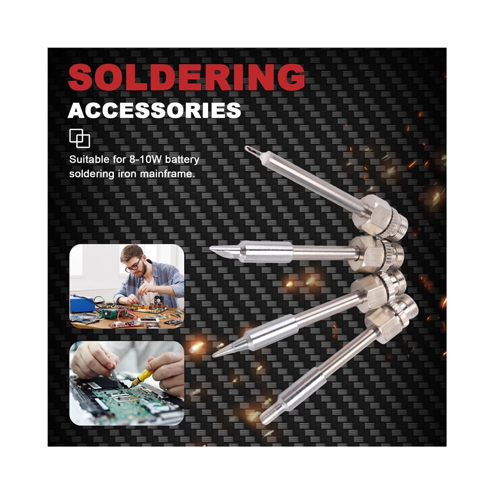 4Pcs 510 Interface Soldering Tips And Burnt Threads For Usb Rechargeable Temperature Adjustment Soldering Pen 6033286406932