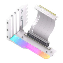 Vertikale GPU-Montagehalterung mit PCI-E 4.0 X16 Riser-Kabel, Grafikkarten-Support-Kit, 90 Grad Rechtwinklig, Weiß