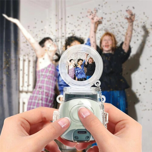 Transparent for Instax Pal Protective Case Anti-Scratch Anti-Fall Full Coverage Shell with Self-Shooting Mirr 1
