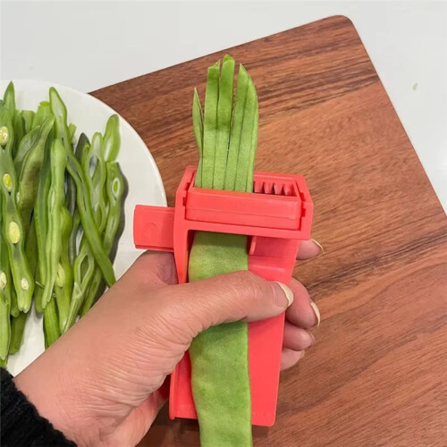 French Bean Slicer Cutter, Vegetable Stringer Peeler, Fruit Grater, Universal Kitchen Gadget for Home Use B 2
