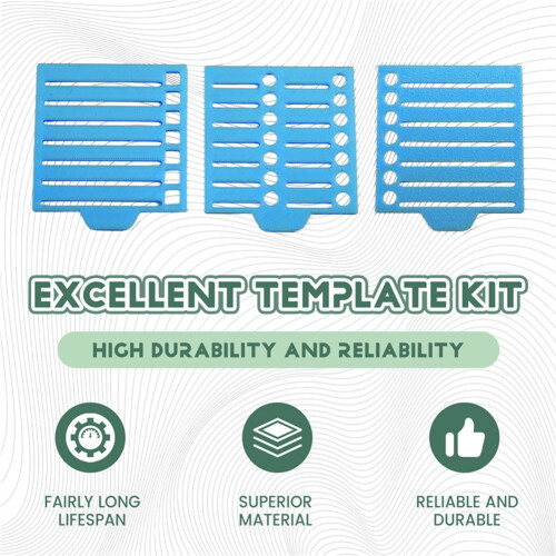 Stencil per Note Adesive Compatibile con Post Notes, Base per Blocchi Adesivi 3x3 con 2 Stencil Inclusi, Organizer per Blocco Note Blu 2
