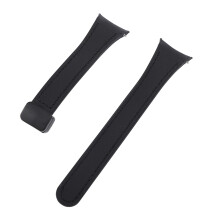 Silicone-Uhrenarmband für Galaxy Watch 6/5/4, schlank, weich, schwarz