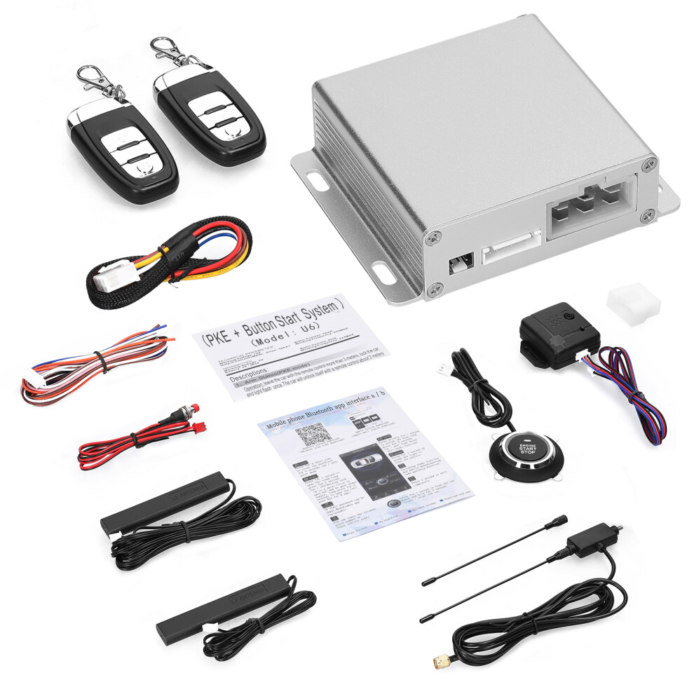 Bt Remote Start Car Alarm System 12V Pke 7293282722781