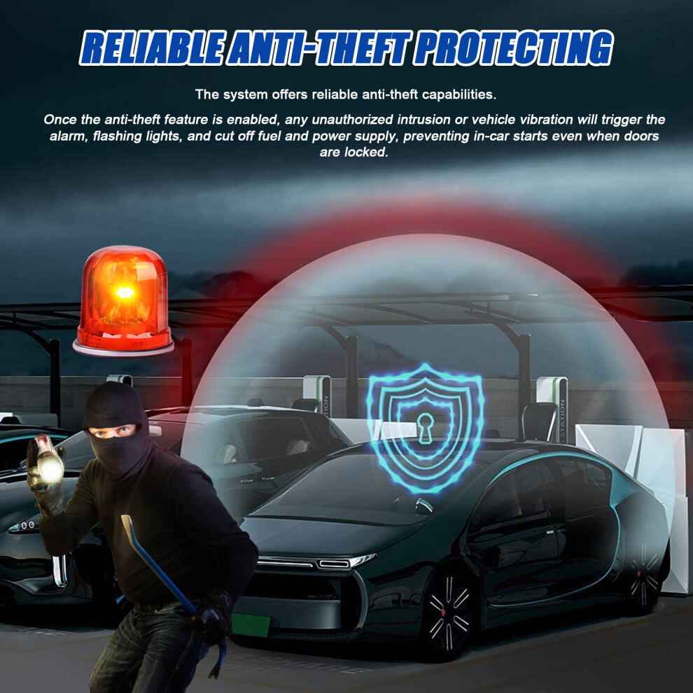 12V Bluetooth Pke Car Alarm And Starter Kit 7293282701236