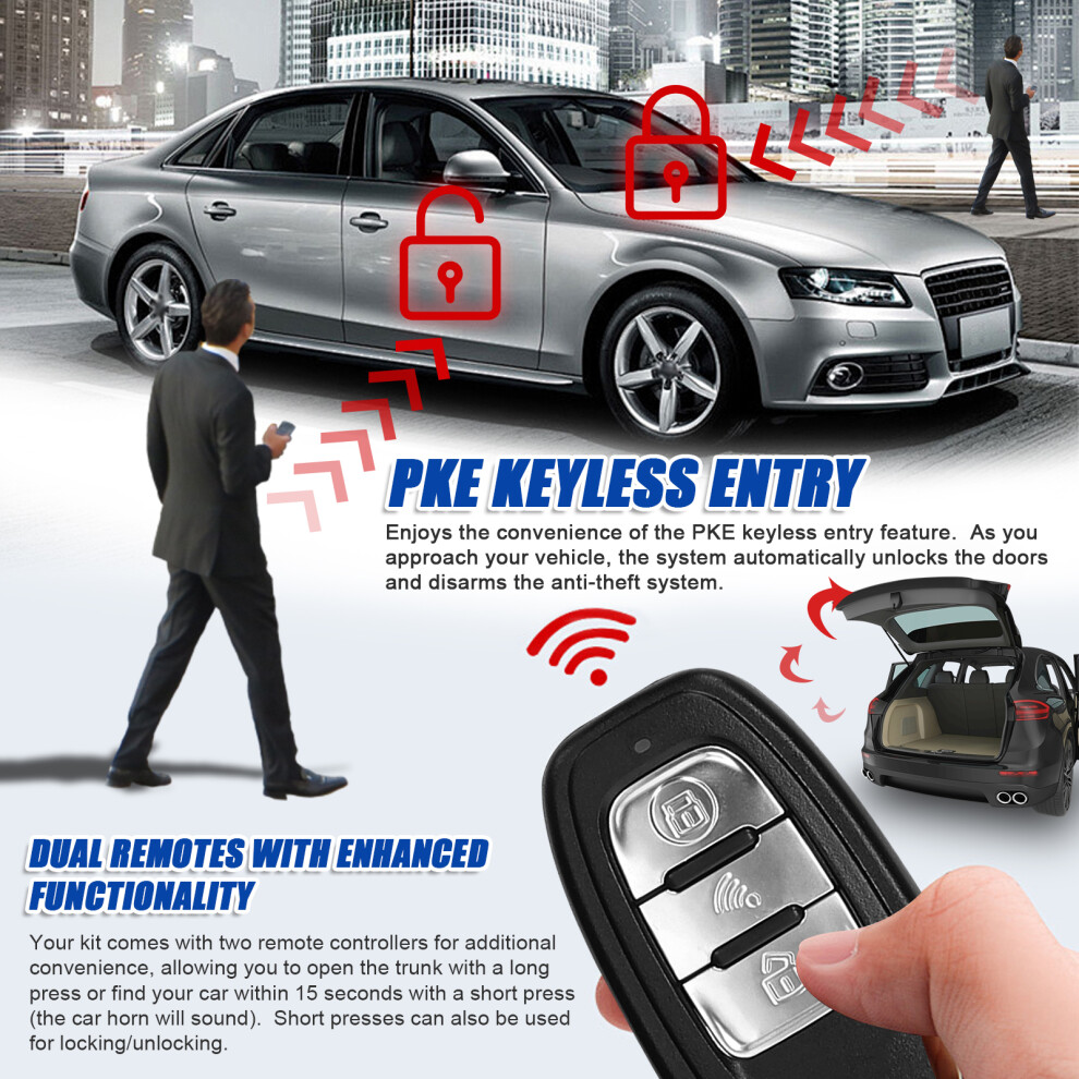 Bt Remote Start Car Alarm System 12V Pke 7293282718166