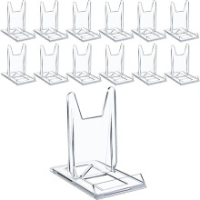 12 Pack Acrylic Bookshelf for Display Tablet Stand for Home Office Photo Album CD Magazine Postcard Picture Artwork