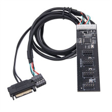 USB2.0 Header Splitter 9 Pin 1 to 4 Extension Hub Splitter with  Interface Cable for PC Mainboard Adapter
