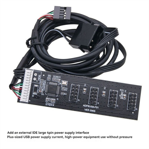 USB2.0 Header Splitter 9 Pin 1 to 4 Extension Hub Splitter with  Interface Cable for PC Mainboard Adapter 2