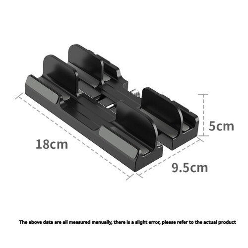 Suporte Ajustável Vertical para Laptop - Suporte Acolchoado com 3 Compartimentos para Laptops de 16 Polegadas, Estabilidade Aprimorada, Preto 2