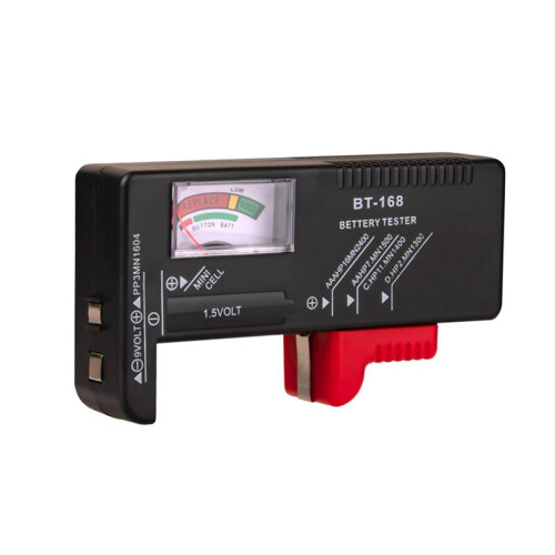 BT-168 AA/AAA/C/D/9V/1.5V Batteries Universal Button Cell Battery Colour Coded Meter Indicate Volt Tester Checker BT168