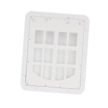Pet Screen Door Breathable & Bite Resistant, White L, Easy Access