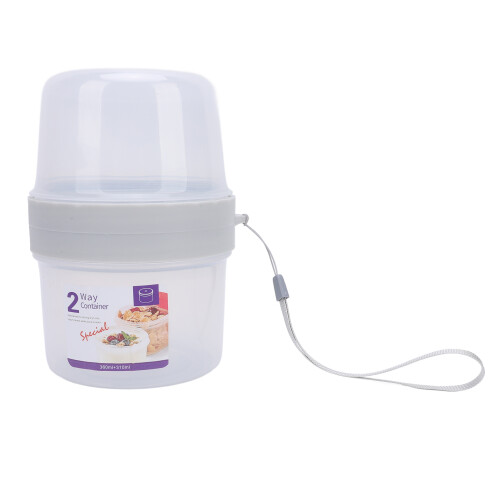 Double Layer Microwave Safe Food Storage Cup 310ml+360ml PP 2