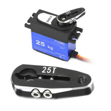 2PCS 25T CNC Aluminum Alloy Metal Extension Steering Servo Arm Horn Vehicle Model Ship General Metal Arm Rocker Arm