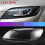 Left+Right Car Headlight Lens Cover  Light Shade Front Auto Light Shell for  Q7 2007-2015 4