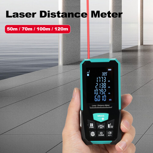 Distanziometro laser 70m/229ft Digitale con Pythagoras e Ricarica USB 2