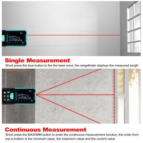 Laser Distance Meter 50m D3-50 Waterproof Digital Range Finder Compact 1
