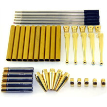Fancy Slimline-Stifteset zum Drechseln, 5 Stück, Gold-Finish, Drehmechanismus