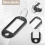 20 Pcs Key ID Label Tags Split Ring Keyring Keychain Black 5