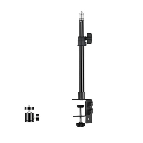 C Tripod Clamp Desk Mount Light Stand with 1/4In   Table Fixture Adjustable Camera Tabletop Bracket Stand