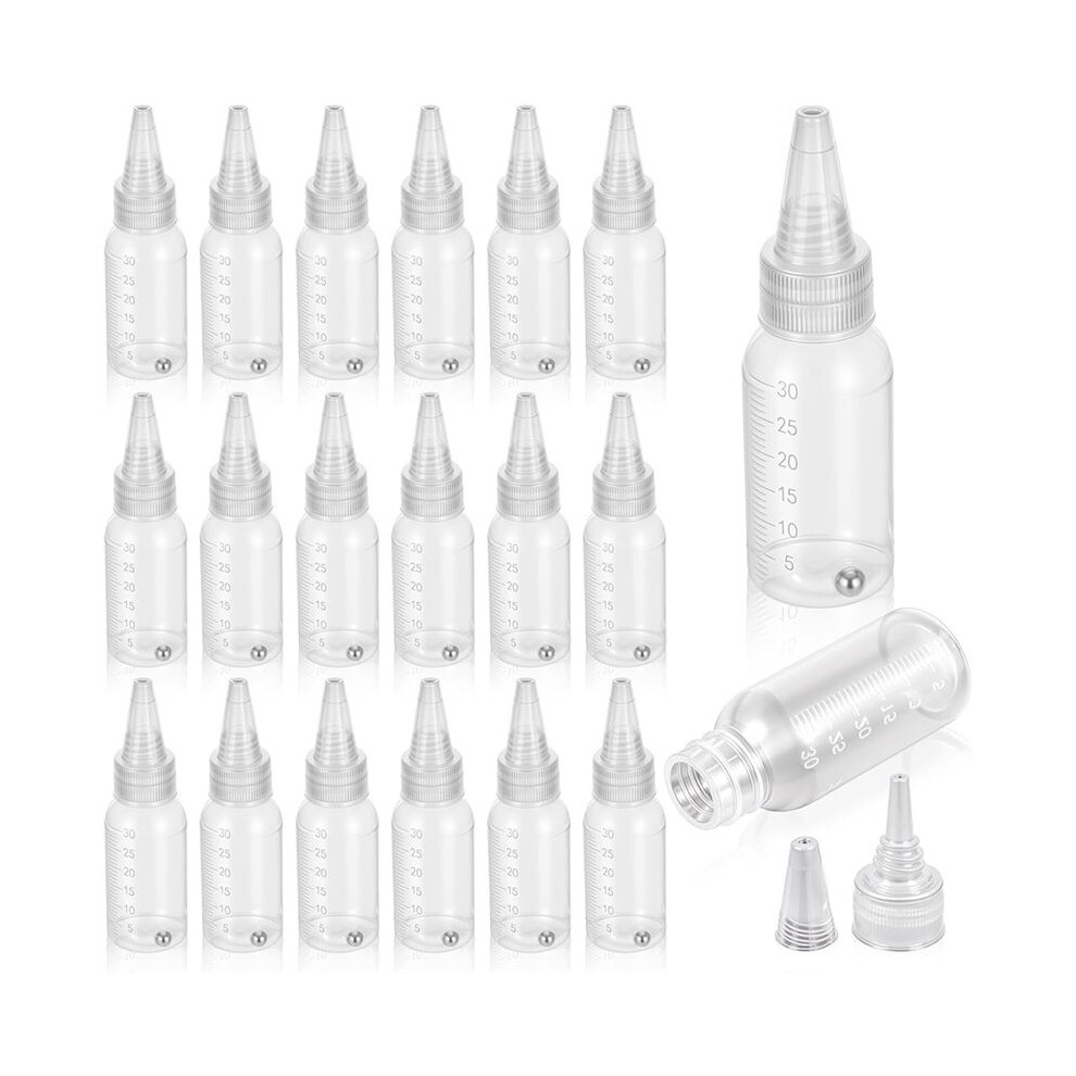 20Pcs Airbrush Paint Bottles Jars 1Oz/30Ml Plastic Paint Containers With ,Resealable Small Squeeze Bottles For Paint 4711672689535