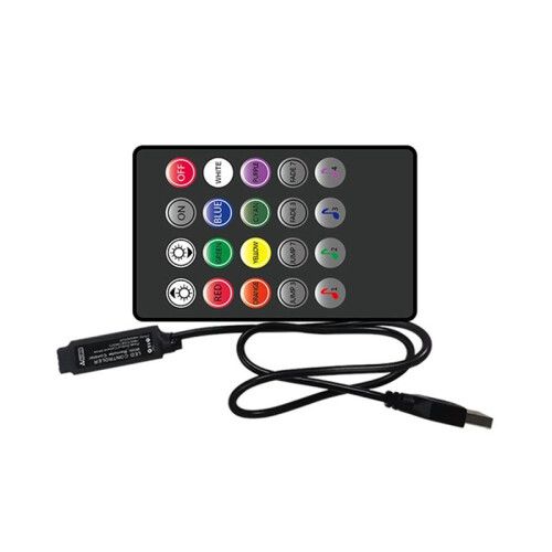 5V Music RGB Controller USB Control 20Key RGB Controller IR Wireless Music Sync Light Dimmer per Strisce LED 1