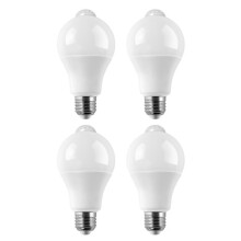 4PC E27 LED Motion Sensor Bulb LED Lamp PIR Sensor Light Bulb Auto /OFF Night Light for Porch Stairs Garage Lights 9W
