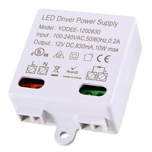 Transformateur LED 12V/, Transformateur 0-10W, Alimentation, Transformateur Électronique pour Lumières LED 12V et Lumière LED