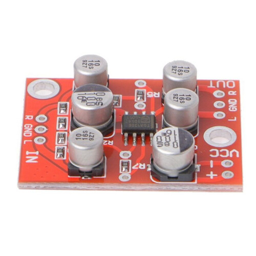 5PCS  5V-15V AD828 Stereo Preamp Preamplifier Module AMP Module Microphone Preamp Module 2