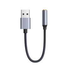 USB to 3.5mm Jack Audio Adapter USB to Audio Jack Adapter Headset USB A to 3.5mm Female External Stereo Sound Card B