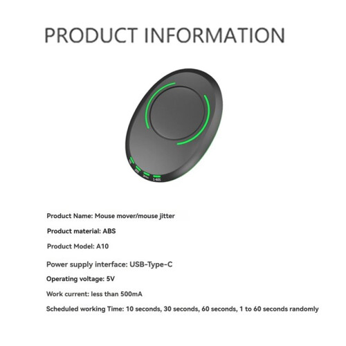 Undetectable Mouse Mover Pad Device Automatic Mouse Wiggler Shaker to Keep Mouse Moving Work Home 1