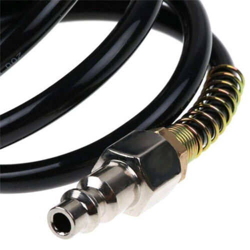 Air Hose,25ft Air Compressor Hose with Bend Restrictor,PE  Air Hose with 1/4 Solid Pure Copper Quick Connect 2