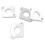 Aluminum Coilpack Adapter Plates for 1.8T to 2.0TFSI, Silver, 8.5*6.4cm 6