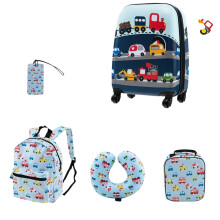 5-teiliges Gepäckset für Kinder: 16"-Koffer, Rucksack, Blau