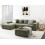 Beliani Corner Sofa LUNGO with Ottoman Corduroy Green Right Hand 2