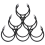 Beliani Wine Rack LURGAN Metal Black 4