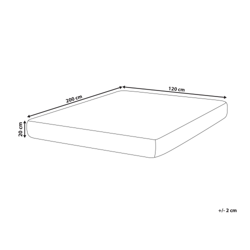Beliani Memory Foam Pocket Spring Mattress DRIFT H2/3 Medium 120 x 200 cm (EU Small Double) 2