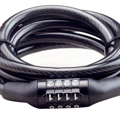 Câble antivol pour vélo à code à 4 chiffres, 8 mm x 1100 mm 2