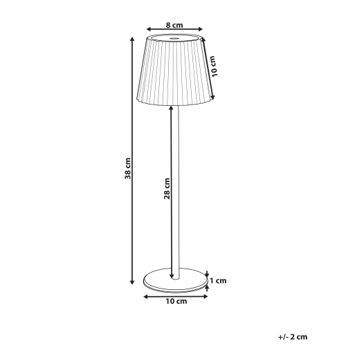 Beliani Table Lamp POMBEIRO Metal Pastel Pink 2
