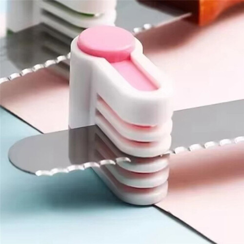 2pcs/Set Cake Slicer Bread Divider Layering Aid Serrated Knife Divider Toast Slice Baking Tool A 1