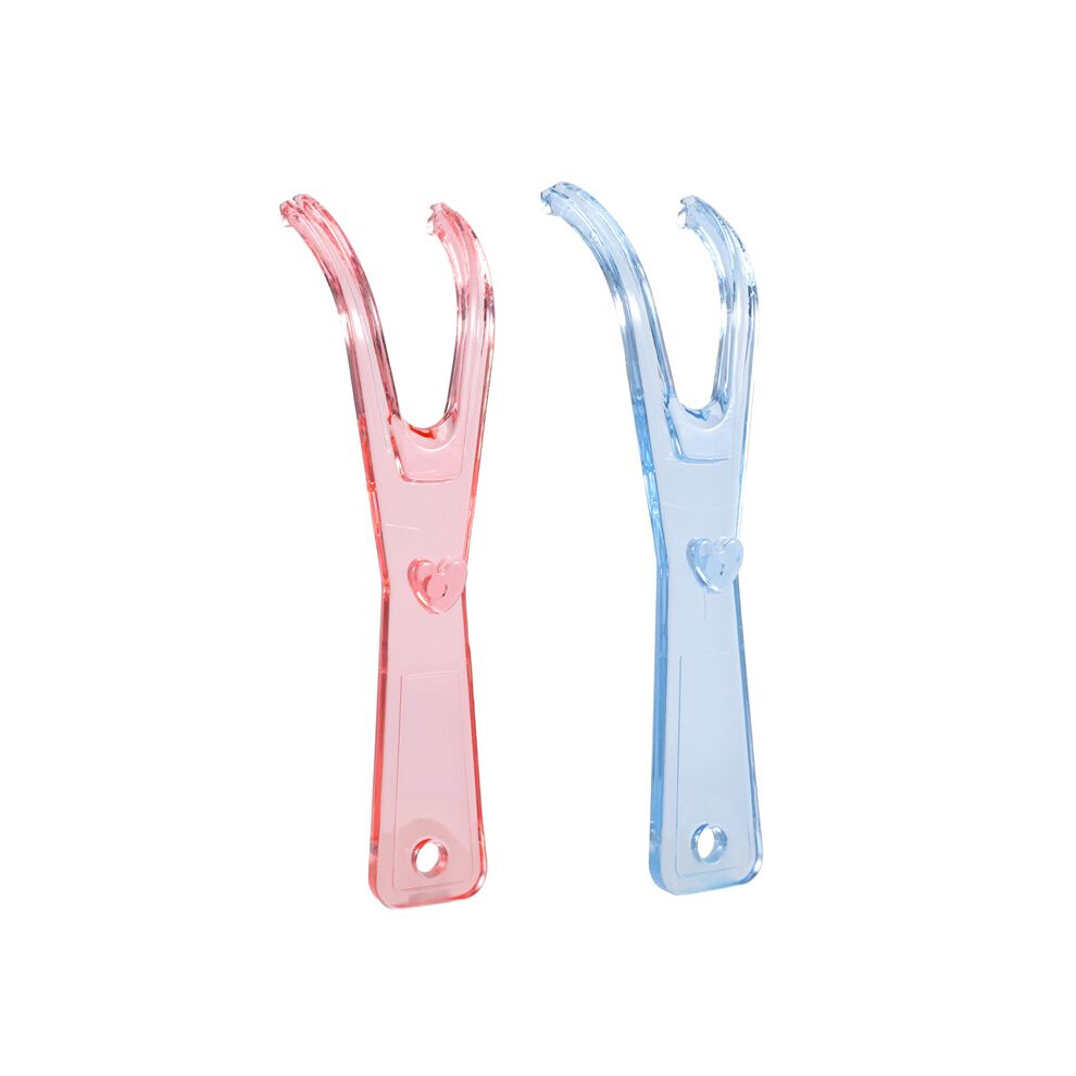2Pcs Dental Floss Holder Aid Oral Picks Teeth Care Interdental Durable Teeth Cleaning Breath Fresh Oral Care Tool