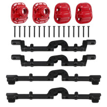 Carcasa de Metal para Eje de Puente Delantero y Trasero para MN D90 D91 MN99 MN99S 1/12 RC Car Upgrade Parts Accesorios, Negro