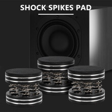 Almofada de Amortecimento de Mola de Mola de Amortecimento de 4 PeçAs com Picos Choque AudióFilo para PéS Alto-Falante com áUdio Amplificador CD