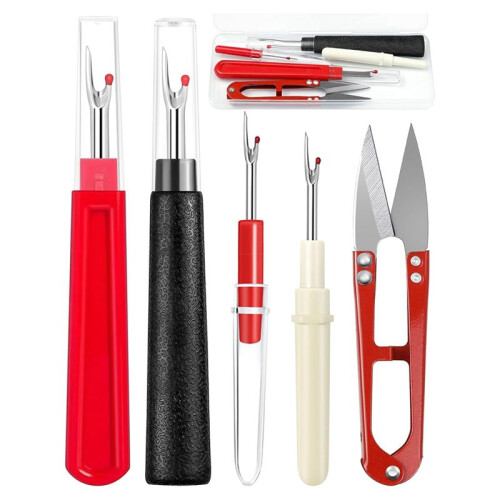 Seam Rippers for Sewing - 2  and 2 Small Stitch-Remover Tools, Thread Ripper, Embroidery Removal Tool