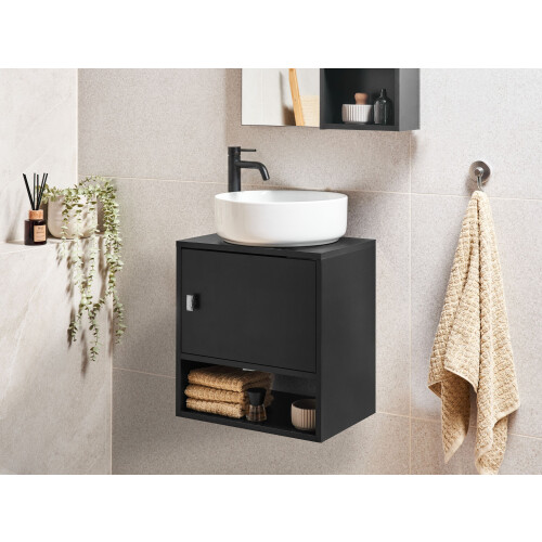 Beliani Wall Mounted Vanity Unit LIMERIA 45 cm Black 1