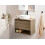 Beliani Wall Mounted Vanity Unit NATAL 60 cm Light Brown 2