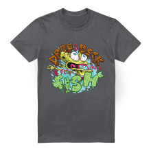 (XXL, Charcoal) SpongeBob SquarePants Mens Drop And Flop T-Shirt