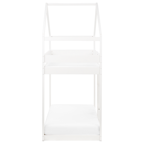 Beliani Bunk Bed House Pine Wood LABATUT 90 x 200 cm (EU Single) White 2